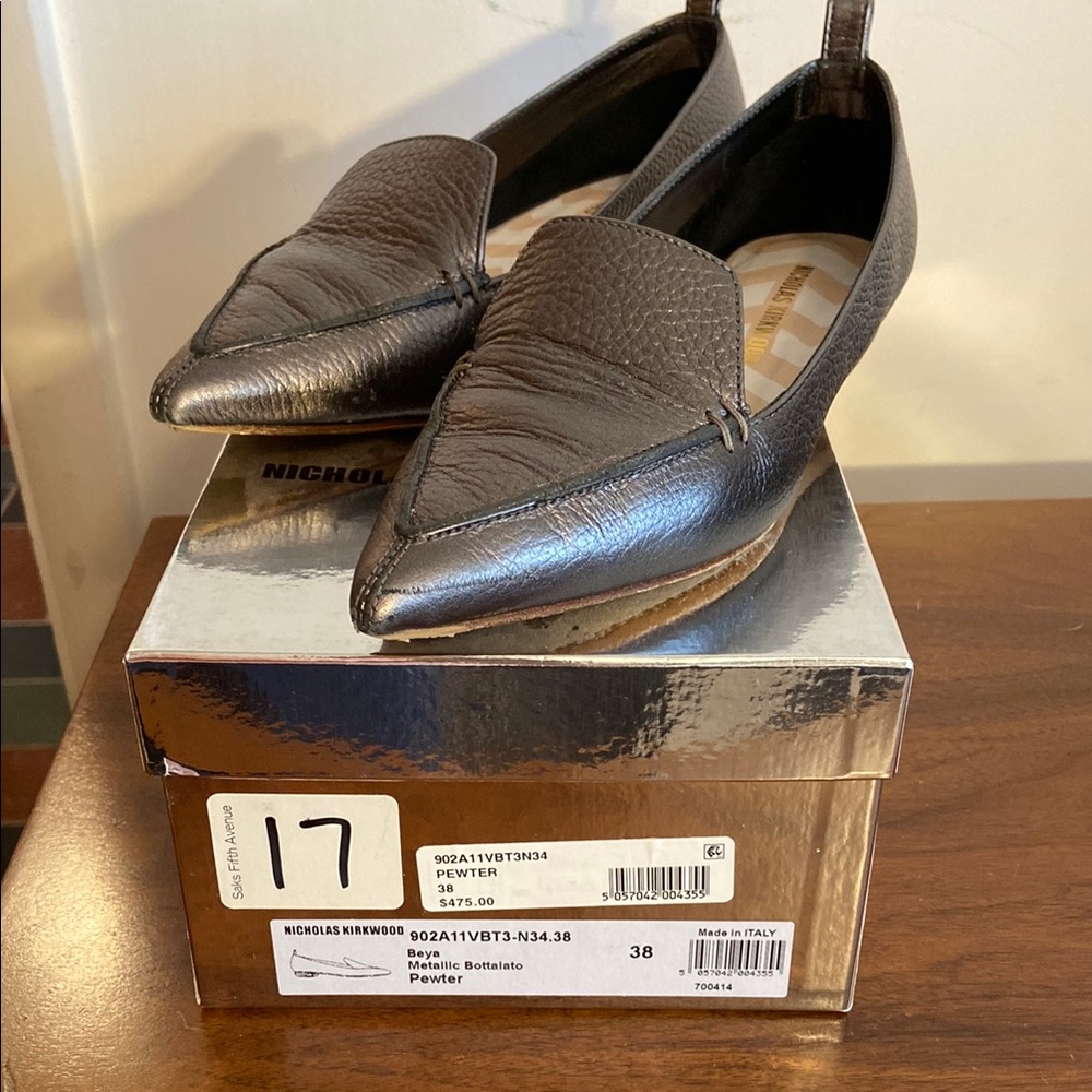 Nicholas Kirkwood Black Textured Loafers